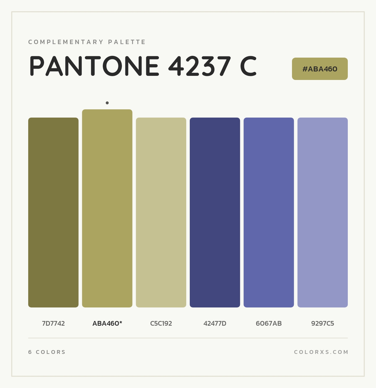 PANTONE 4237 C - Complementary Color Palette