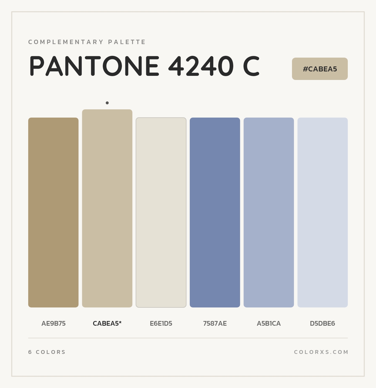 PANTONE 4240 C - Complementary Color Palette