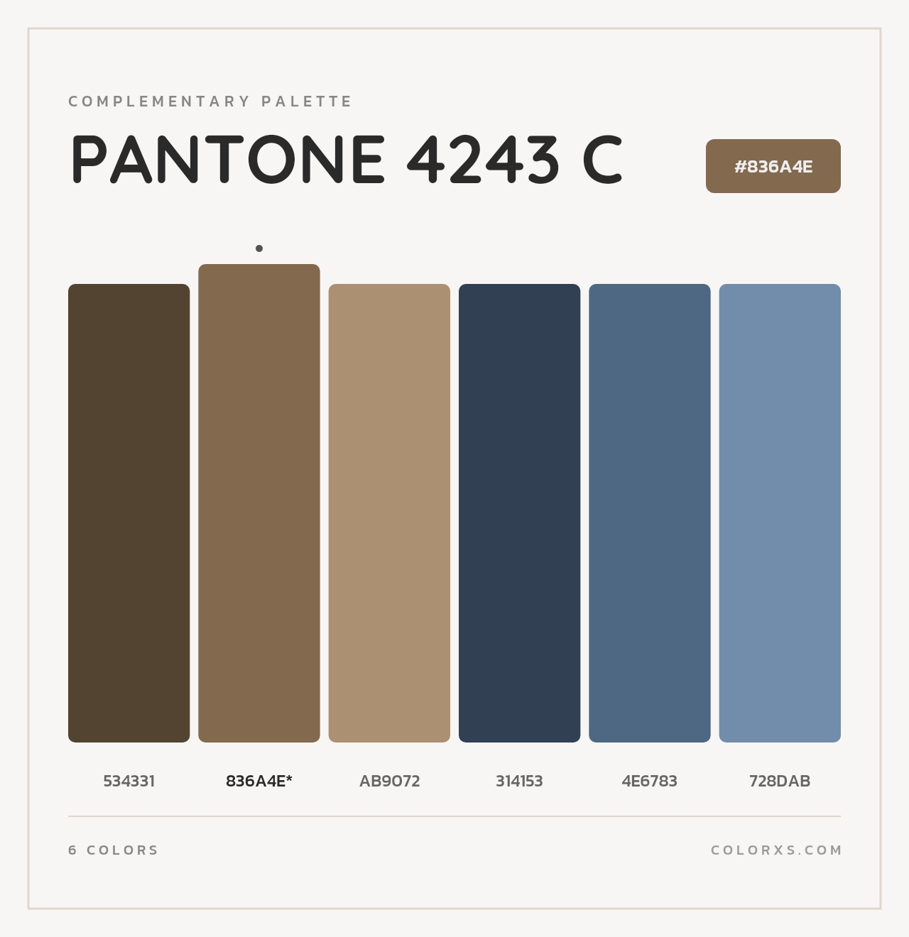 PANTONE 4243 C - Complementary Color Palette