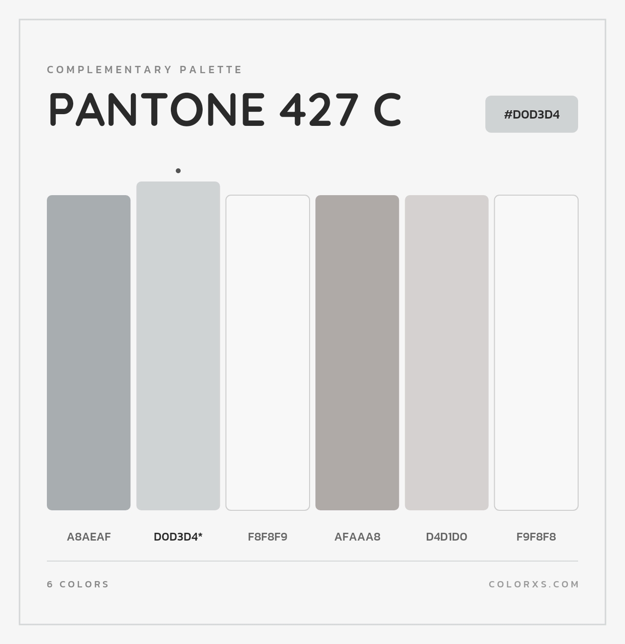 PANTONE 427 C - Complementary Color Palette