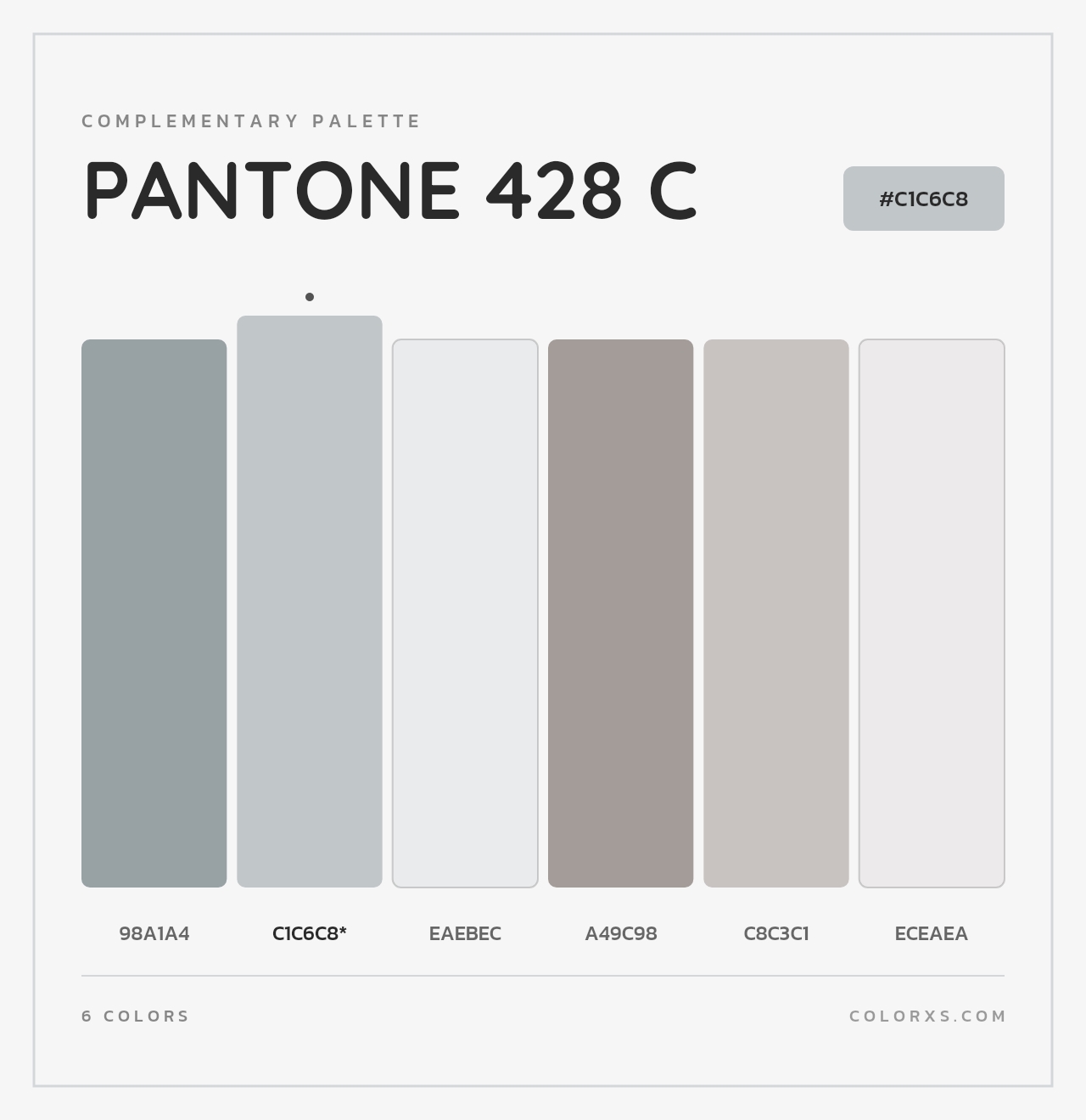 PANTONE 428 C - Complementary Color Palette