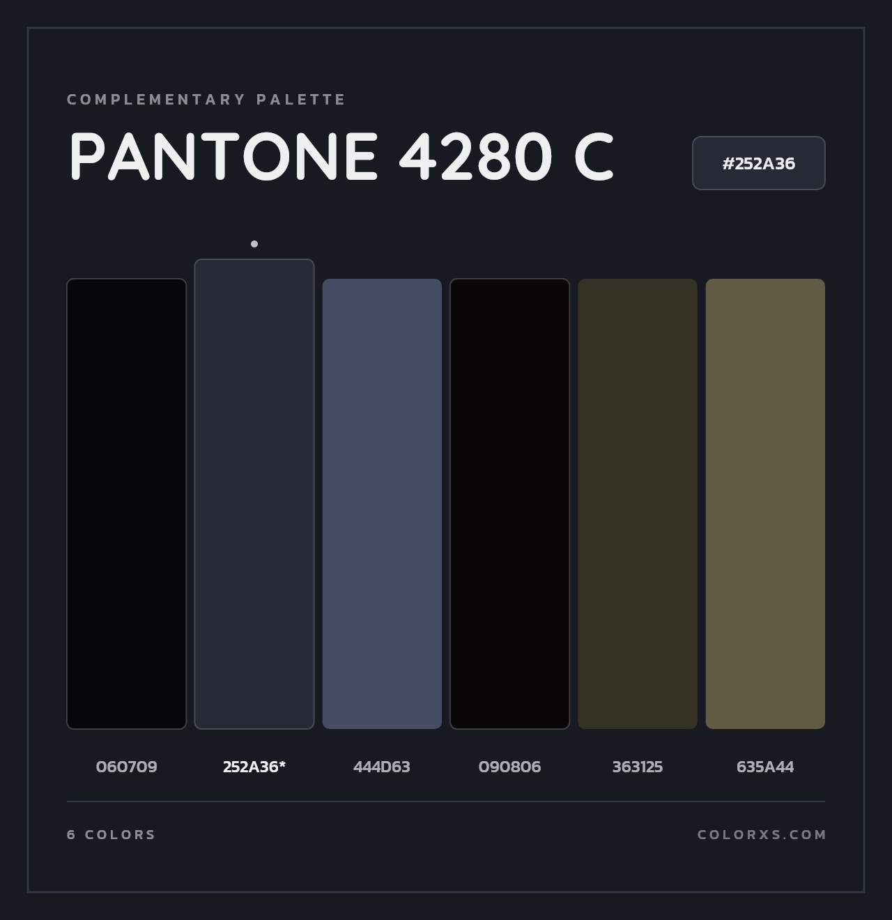 PANTONE 4280 C - Complementary Color Palette