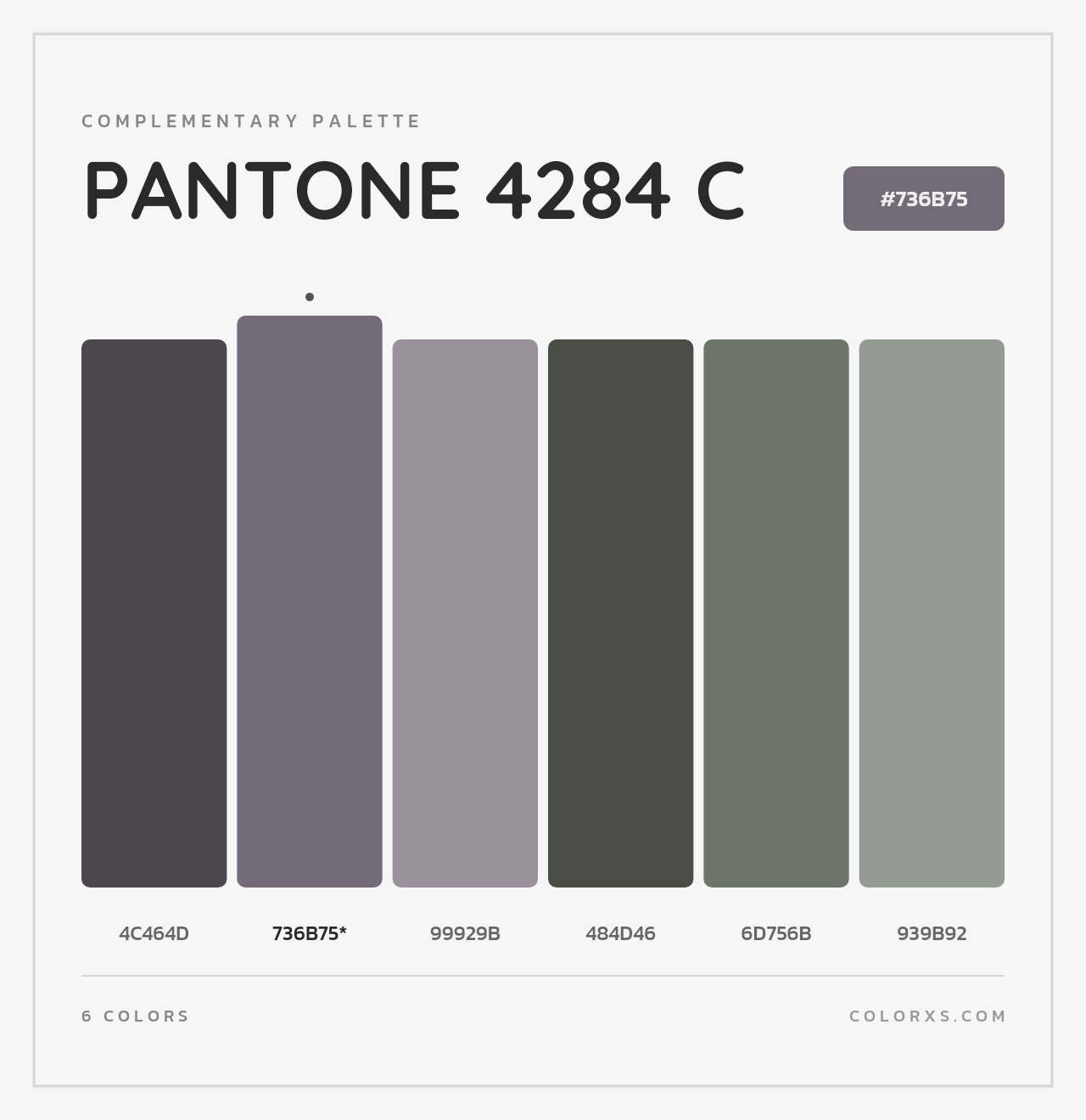 PANTONE 4284 C - Complementary Color Palette