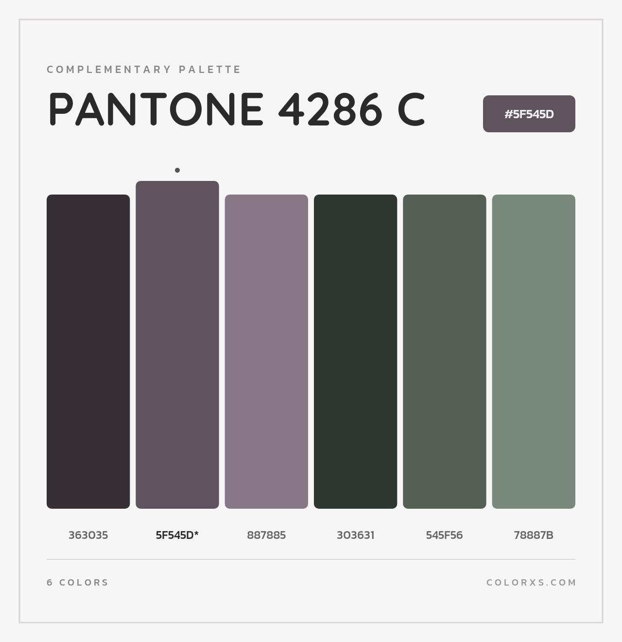 PANTONE 4286 C - Complementary Color Palette
