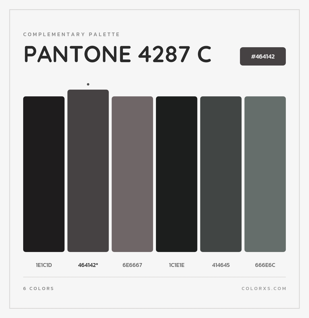 PANTONE 4287 C - Complementary Color Palette