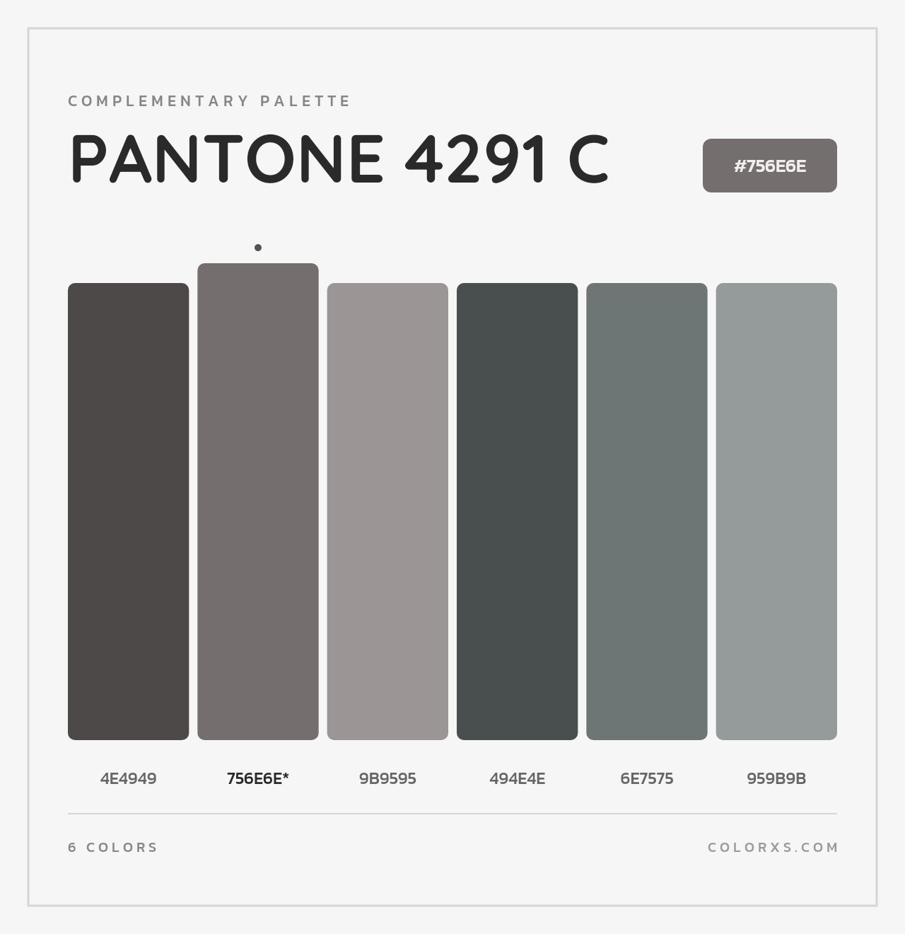 PANTONE 4291 C - Complementary Color Palette