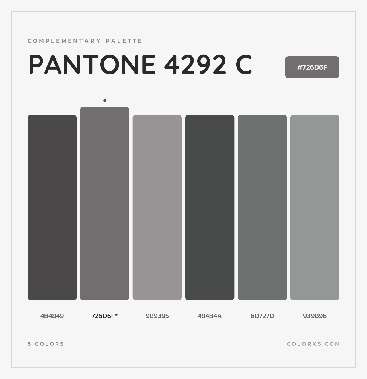 PANTONE 4292 C - Complementary Color Palette