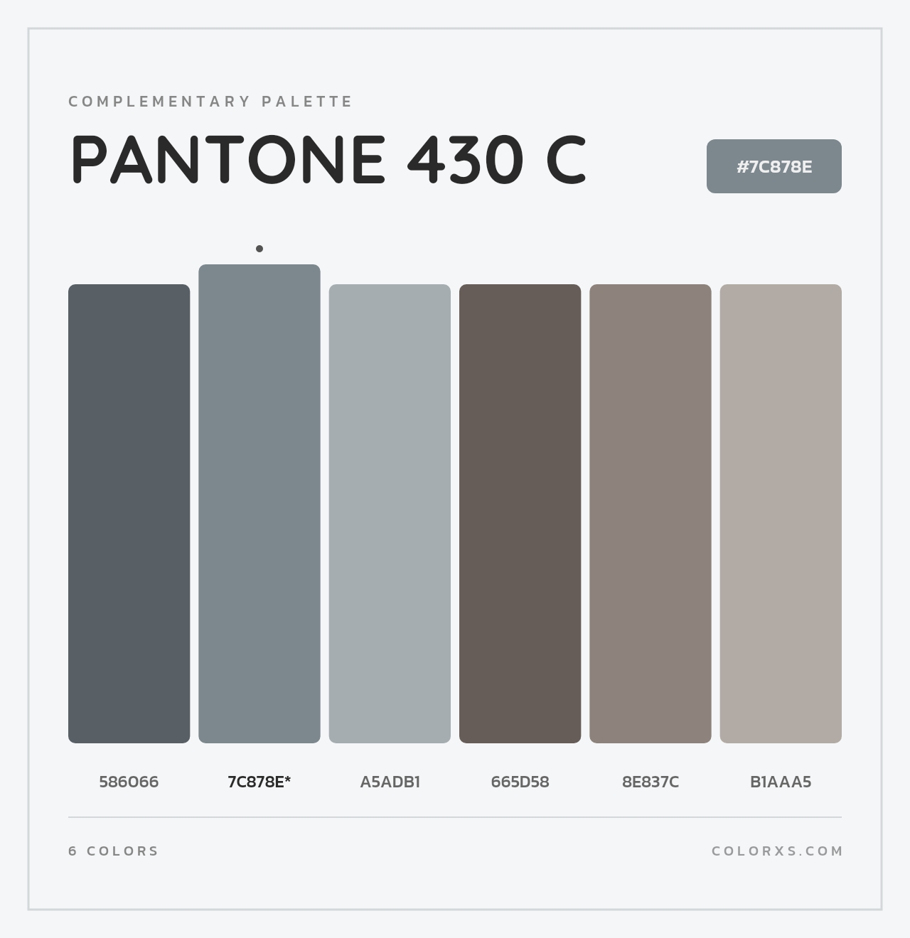 PANTONE 430 C - Complementary Color Palette