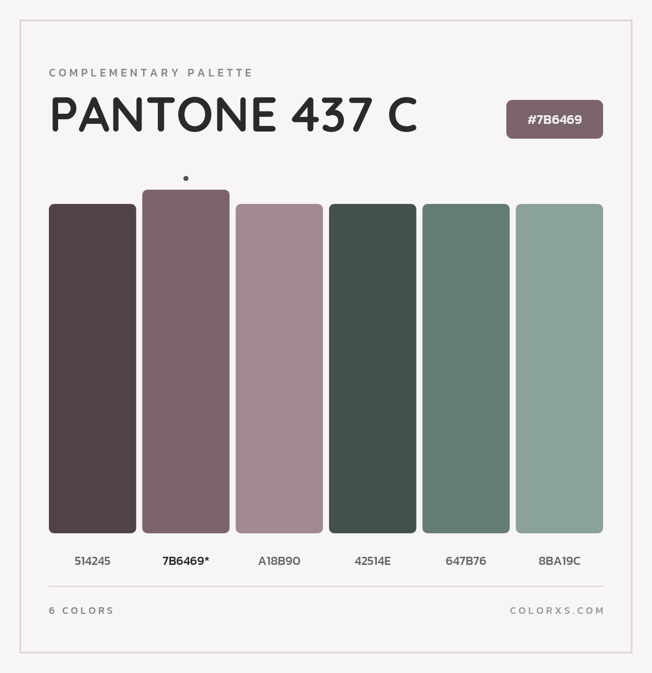 PANTONE 437 C - Complementary Color Palette