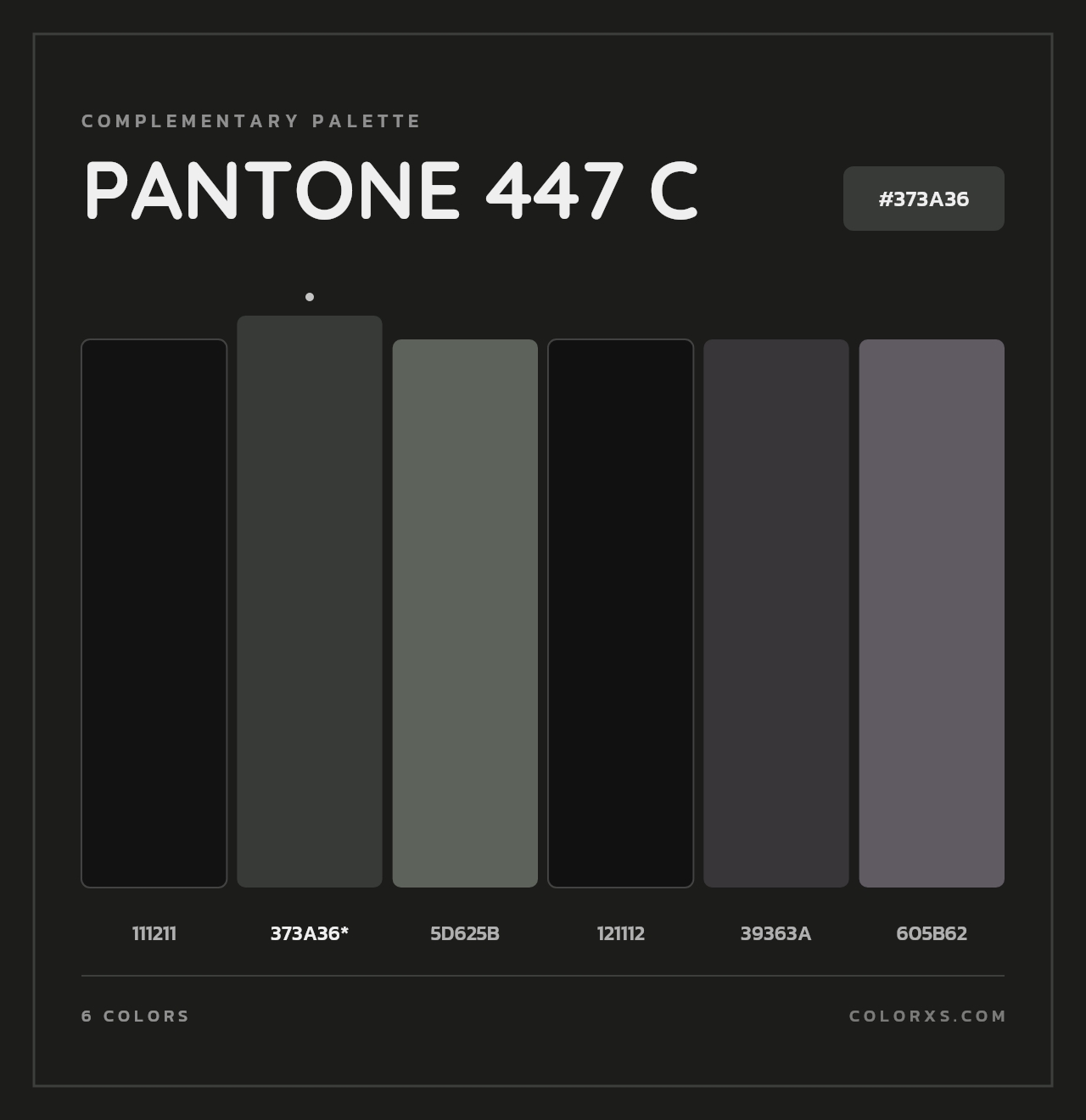 PANTONE 447 C - Complementary Color Palette