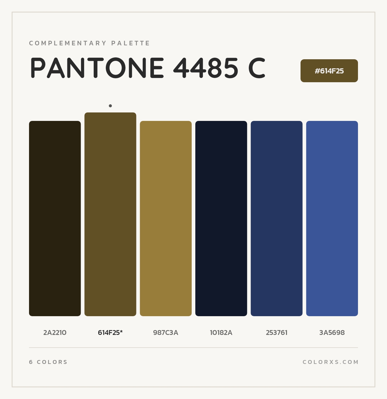 PANTONE 4485 C - Complementary Color Palette