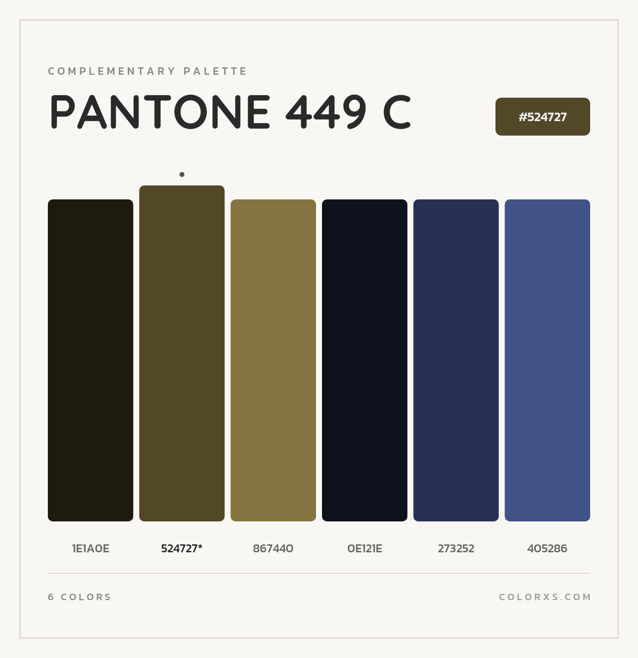 PANTONE 449 C - Complementary Color Palette