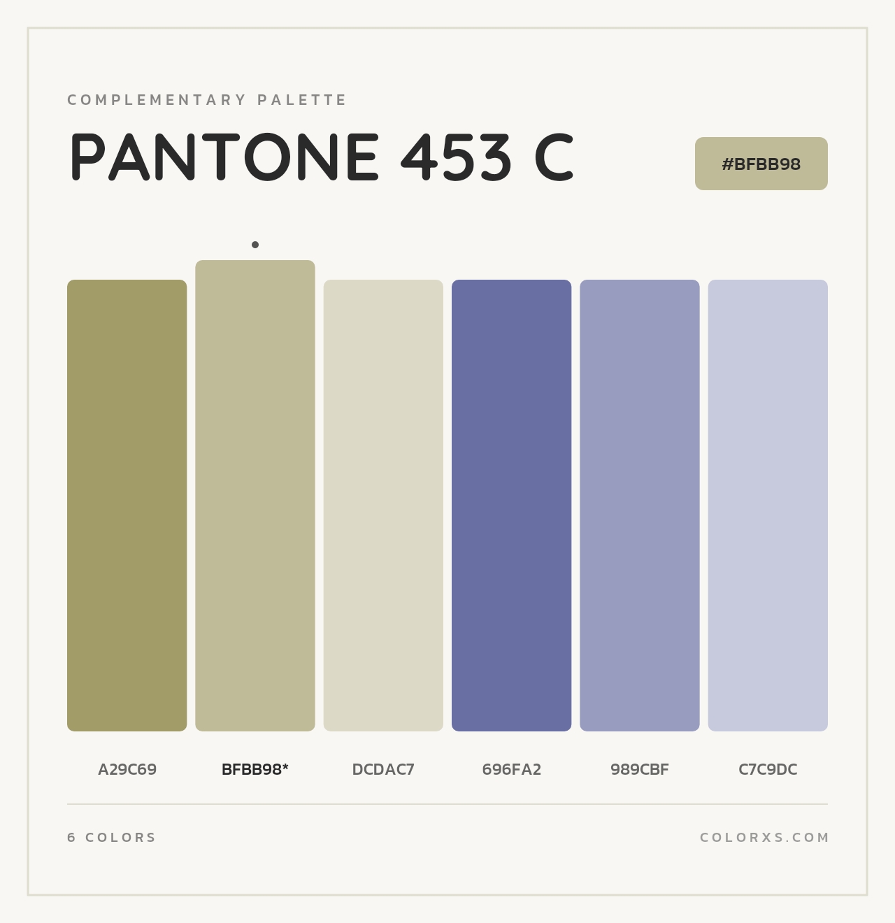 PANTONE 453 C - Complementary Color Palette