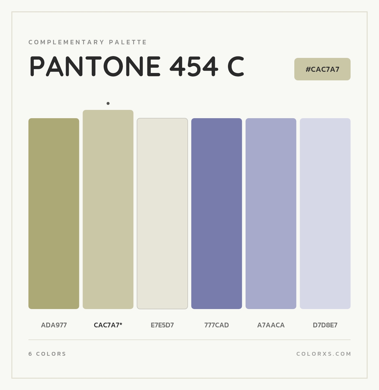 PANTONE 454 C - Complementary Color Palette