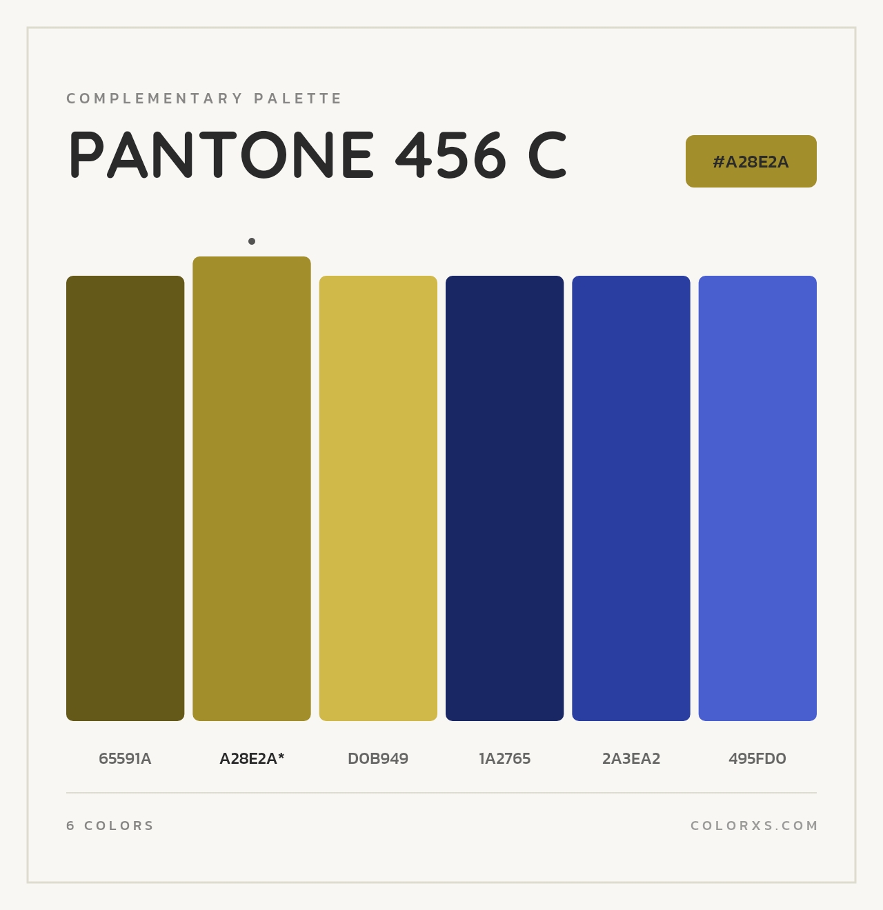 PANTONE 456 C - Complementary Color Palette