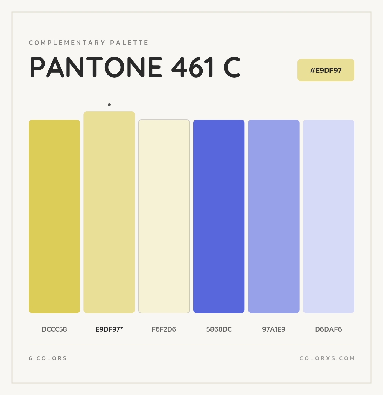 PANTONE 461 C - Complementary Color Palette