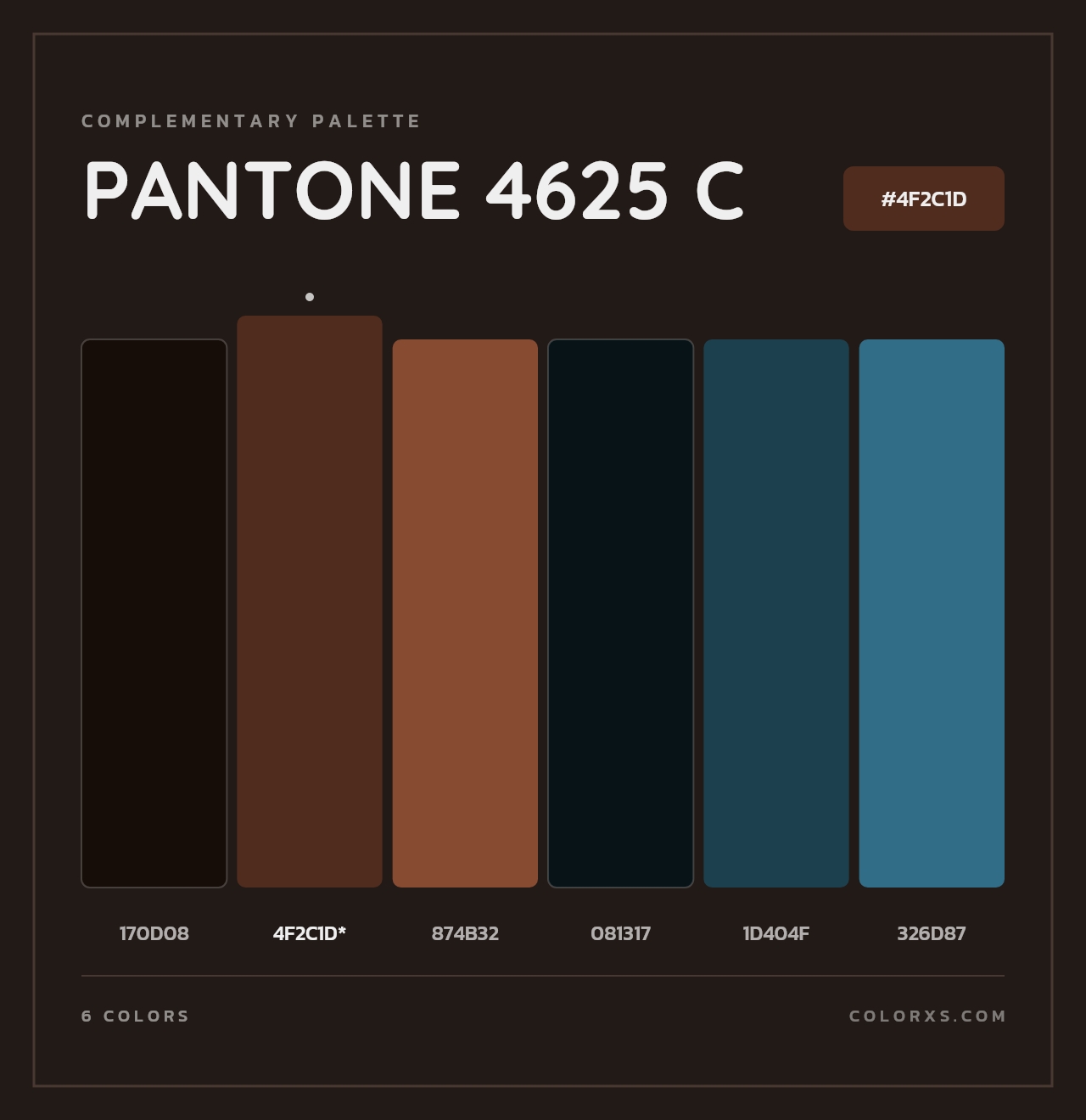 PANTONE 4625 C - Complementary Color Palette