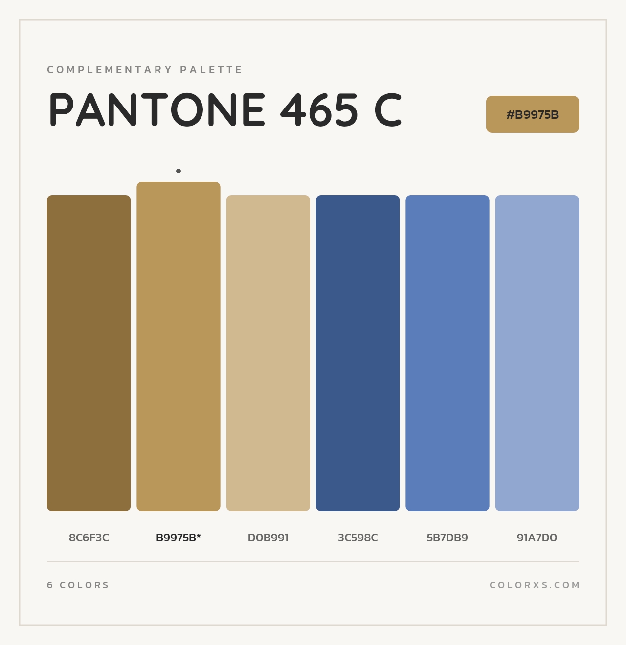 PANTONE 465 C - Complementary Color Palette