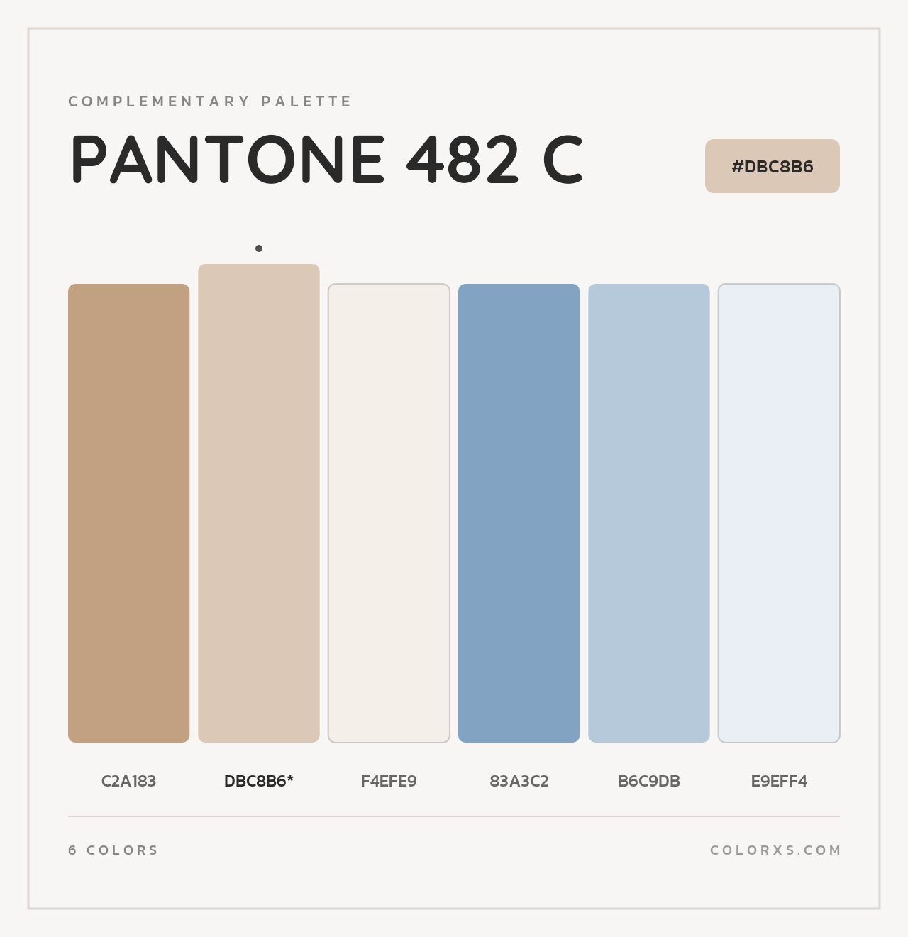 PANTONE 482 C - Complementary Color Palette