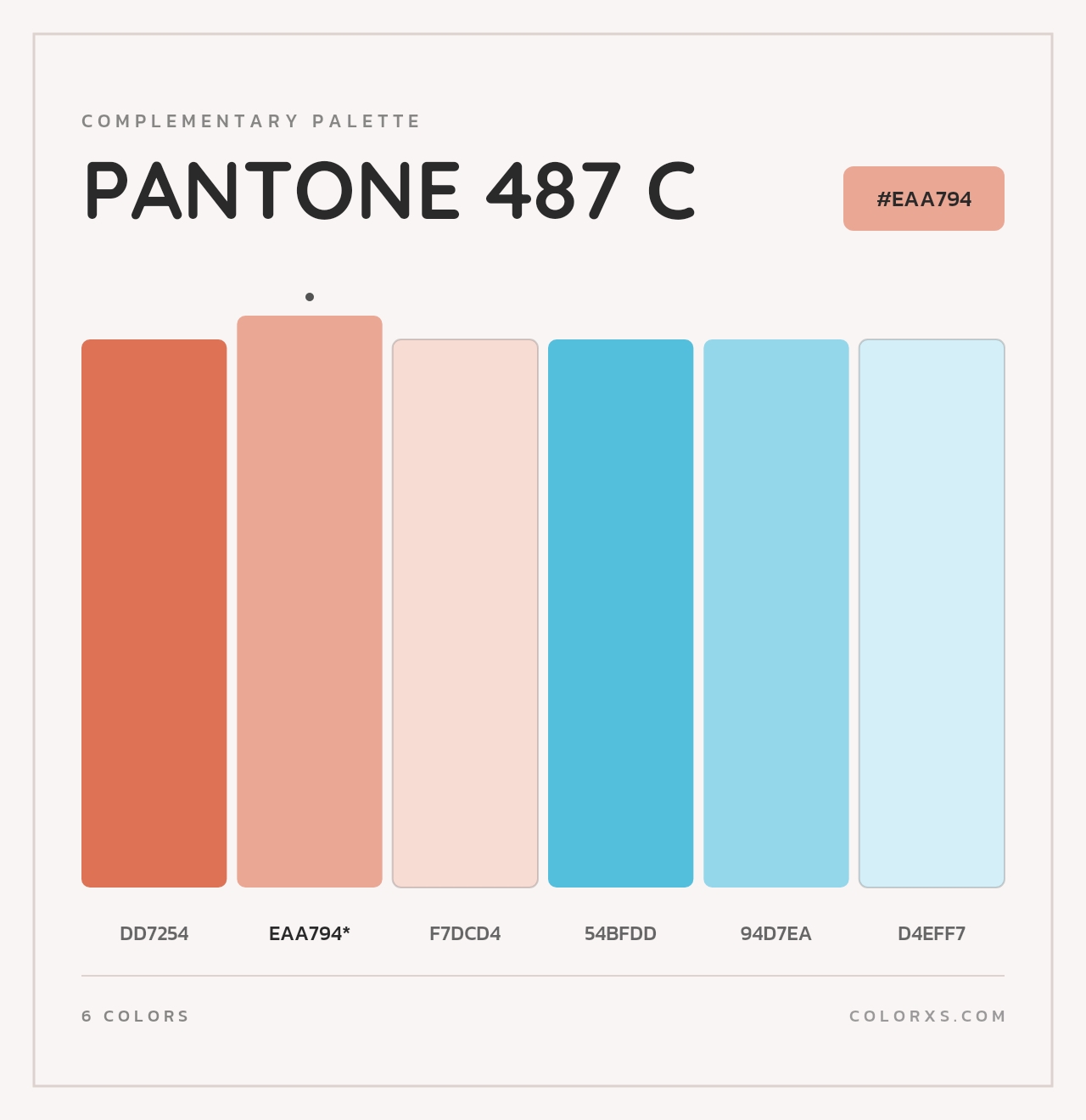 PANTONE 487 C - Complementary Color Palette
