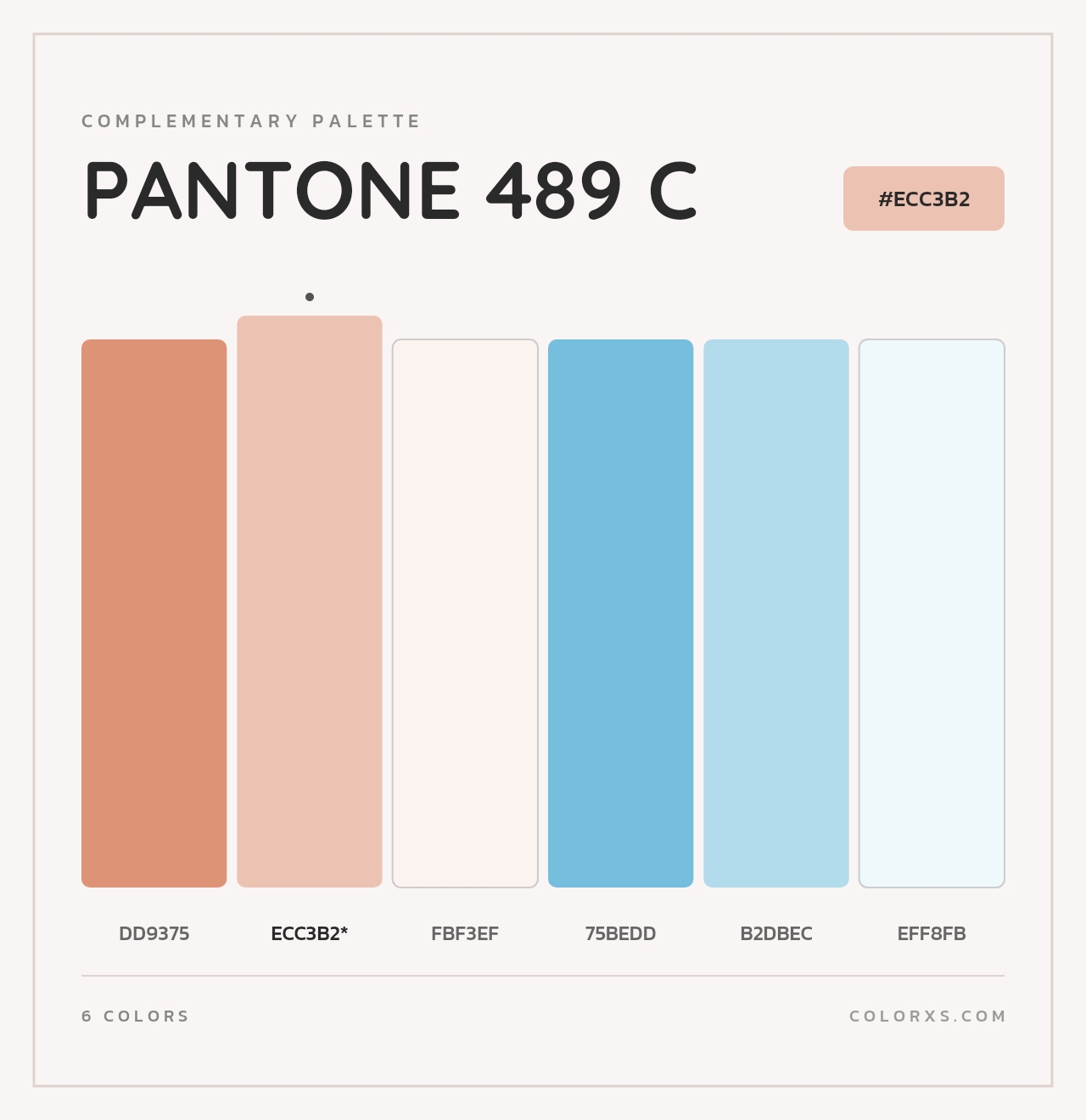 PANTONE 489 C - Complementary Color Palette