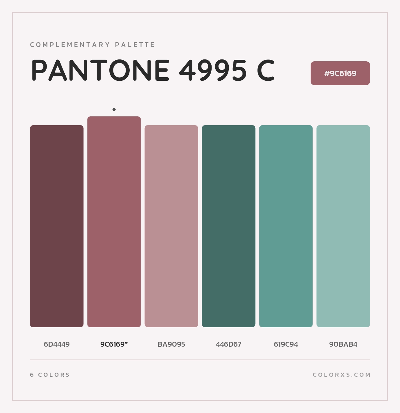 PANTONE 4995 C - Complementary Color Palette