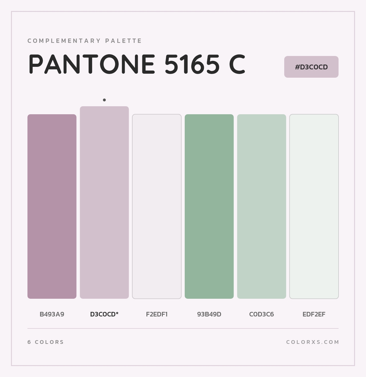 PANTONE 5165 C - Complementary Color Palette