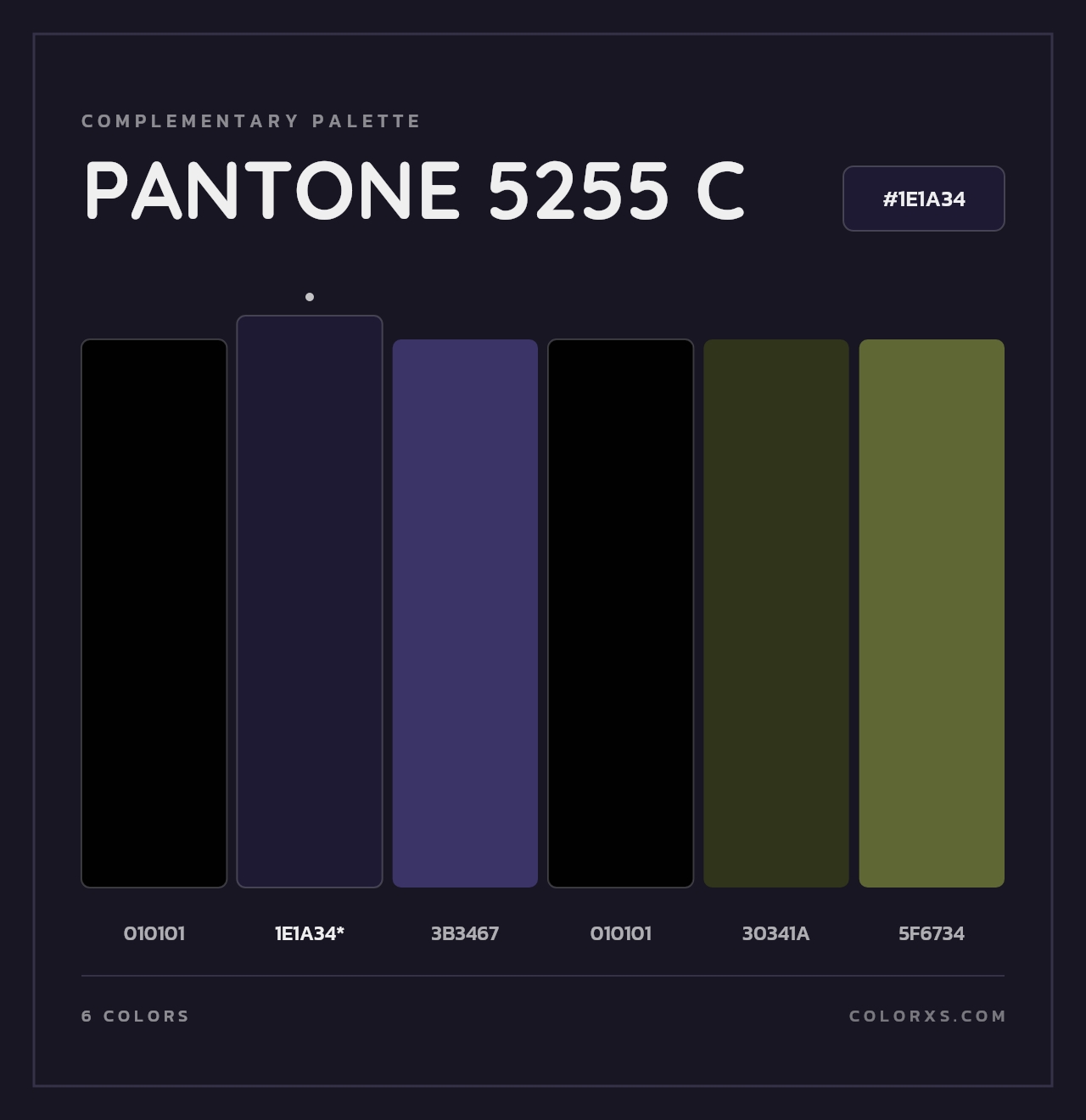 PANTONE 5255 C - Complementary Color Palette