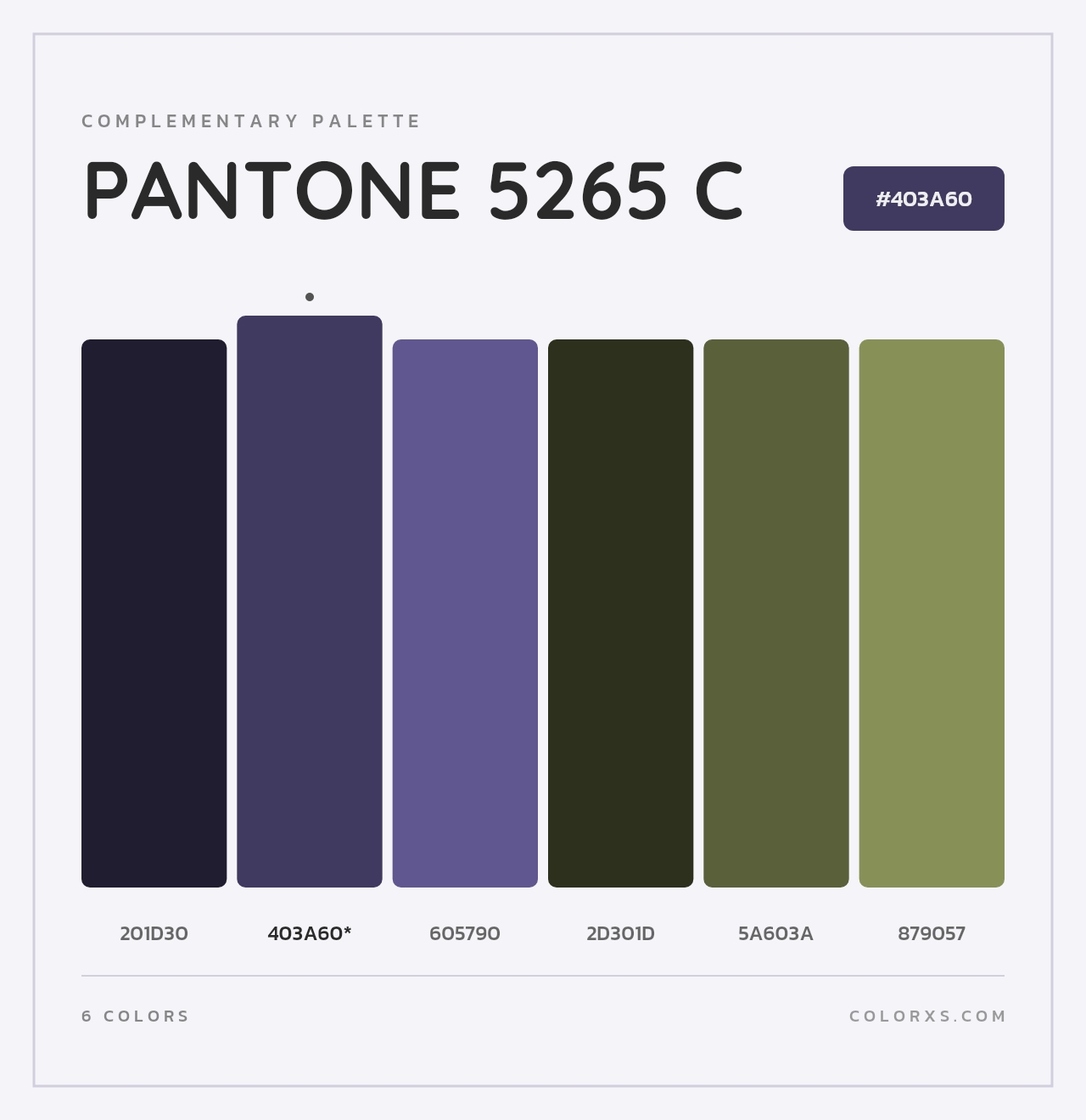 PANTONE 5265 C - Complementary Color Palette