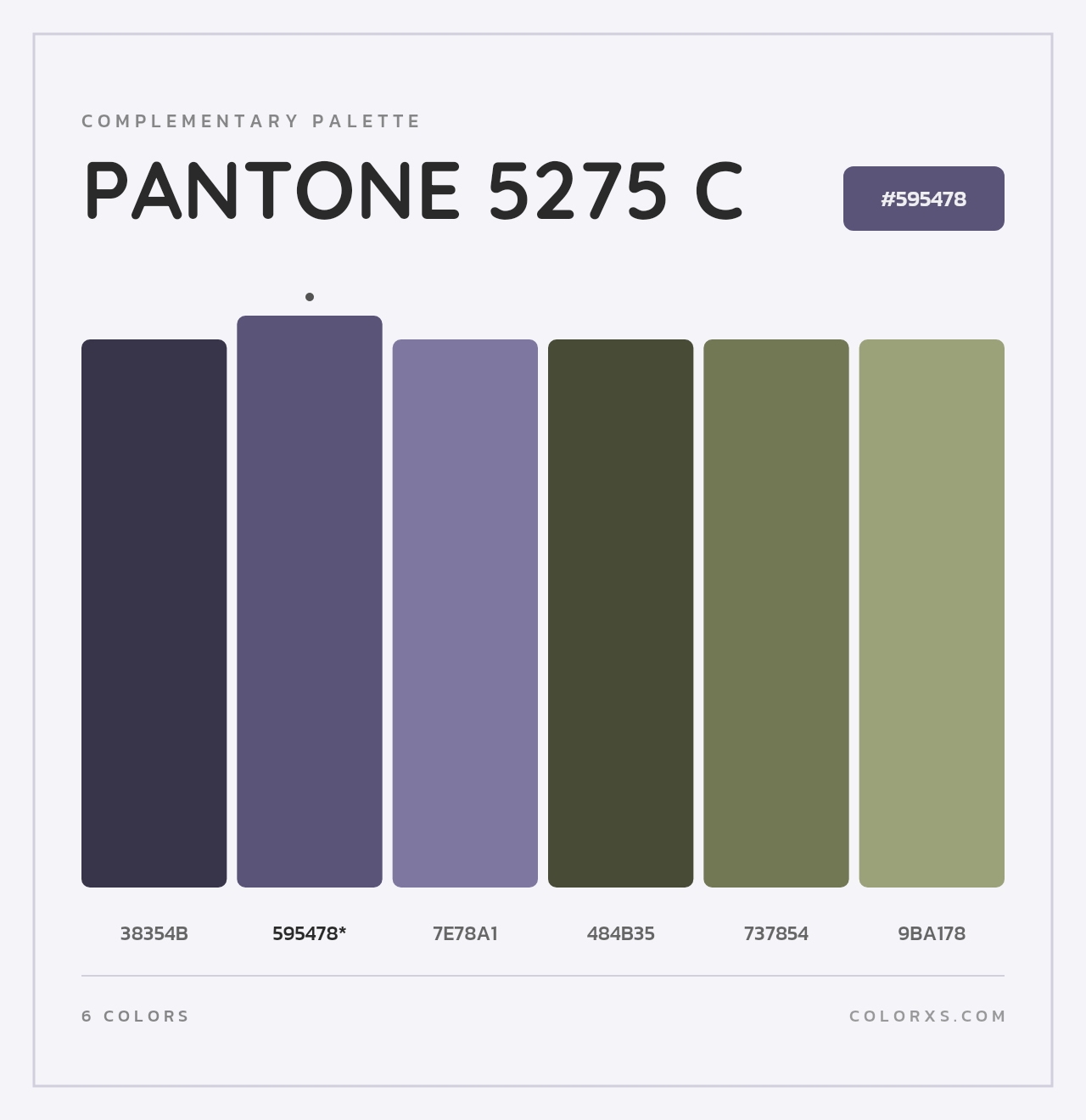 PANTONE 5275 C - Complementary Color Palette
