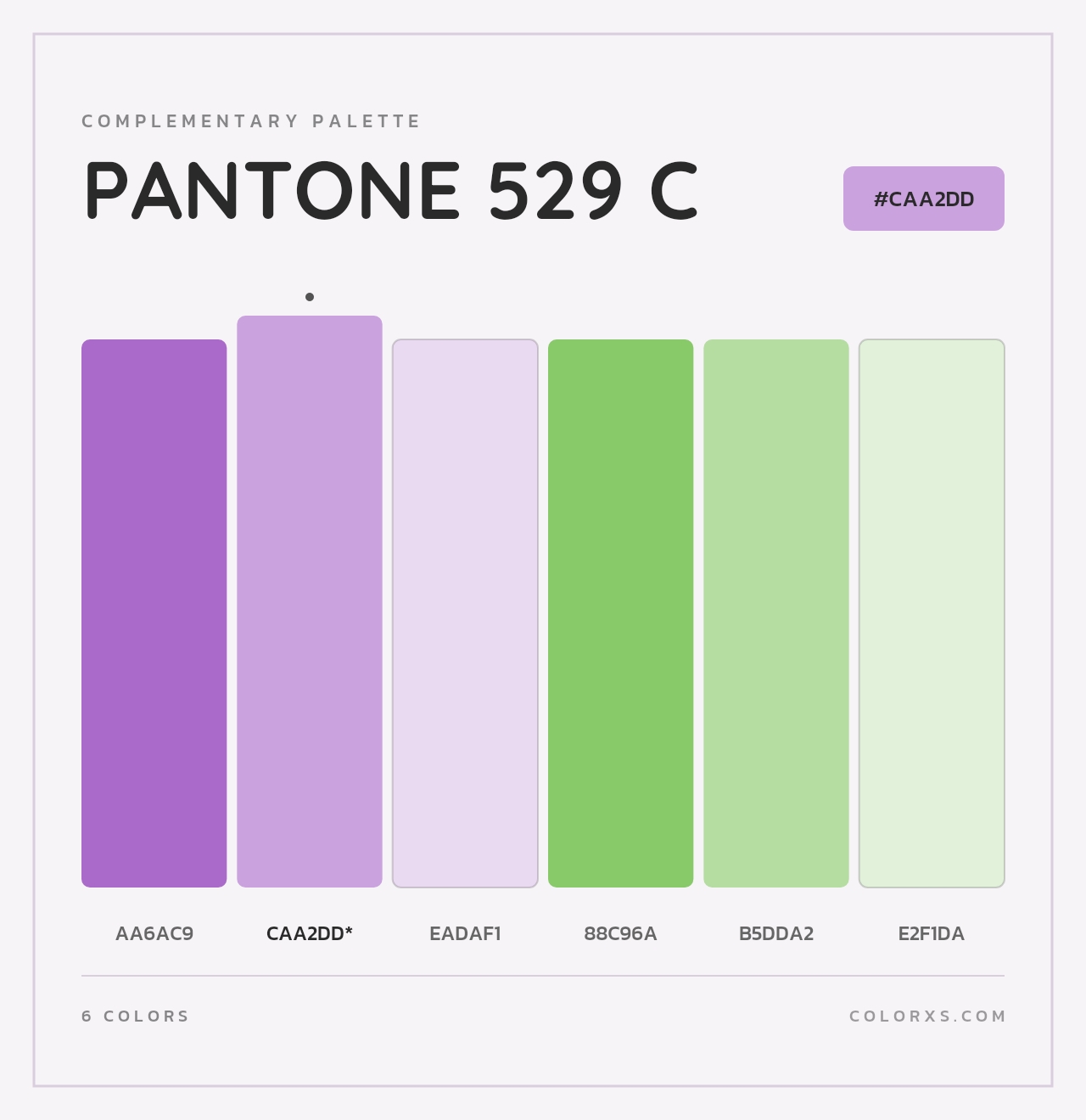 PANTONE 529 C - Complementary Color Palette