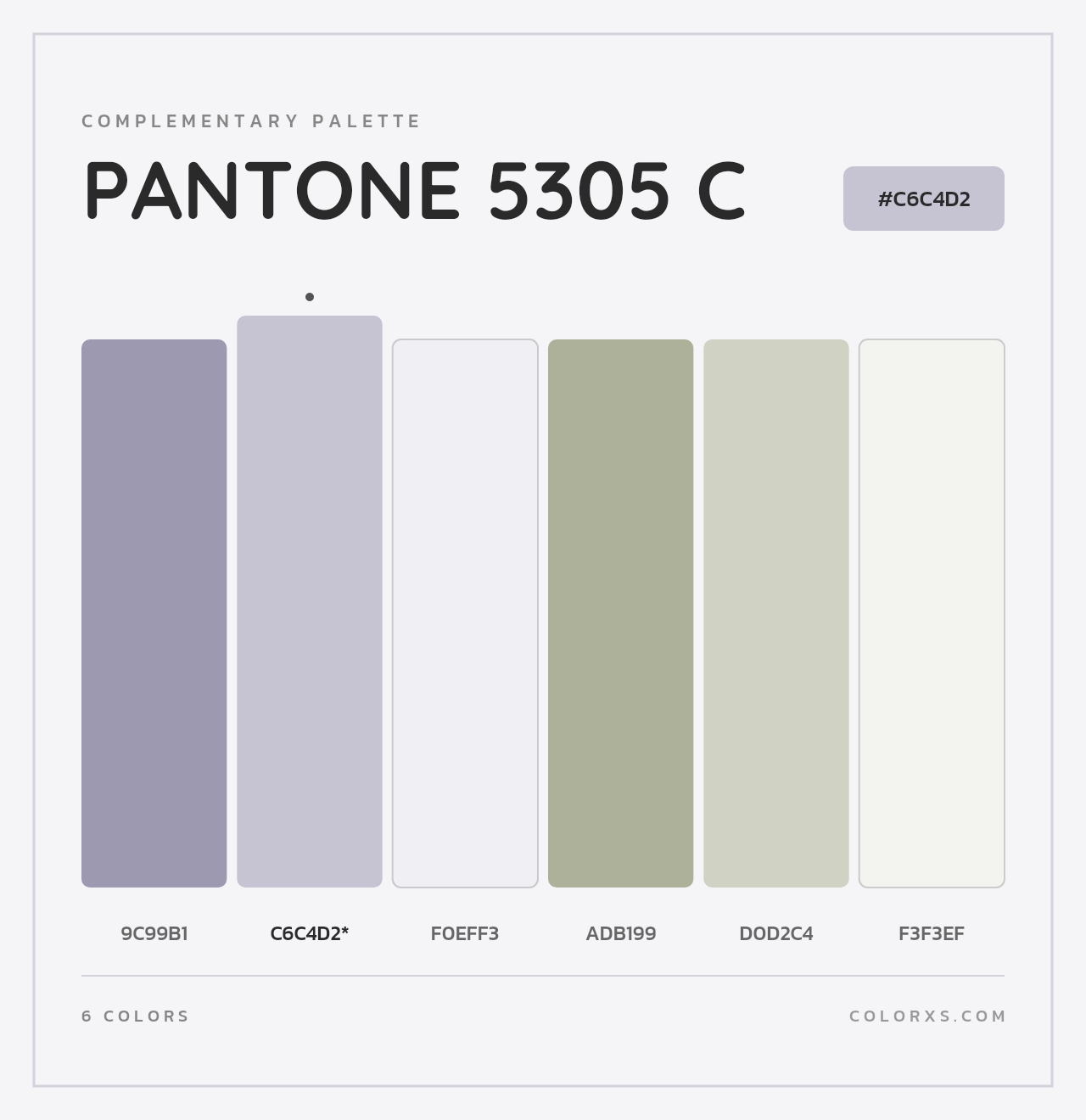 PANTONE 5305 C - Complementary Color Palette