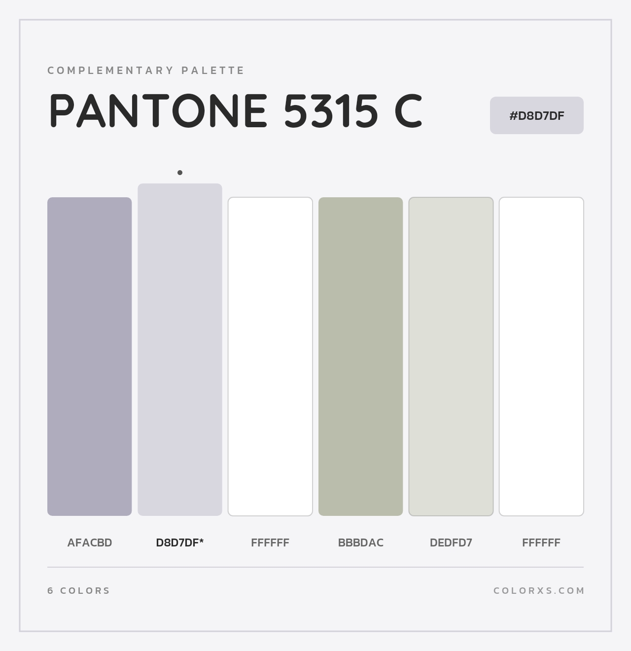 PANTONE 5315 C - Complementary Color Palette