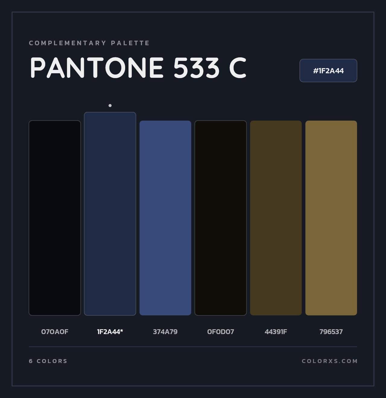 PANTONE 533 C - Complementary Color Palette
