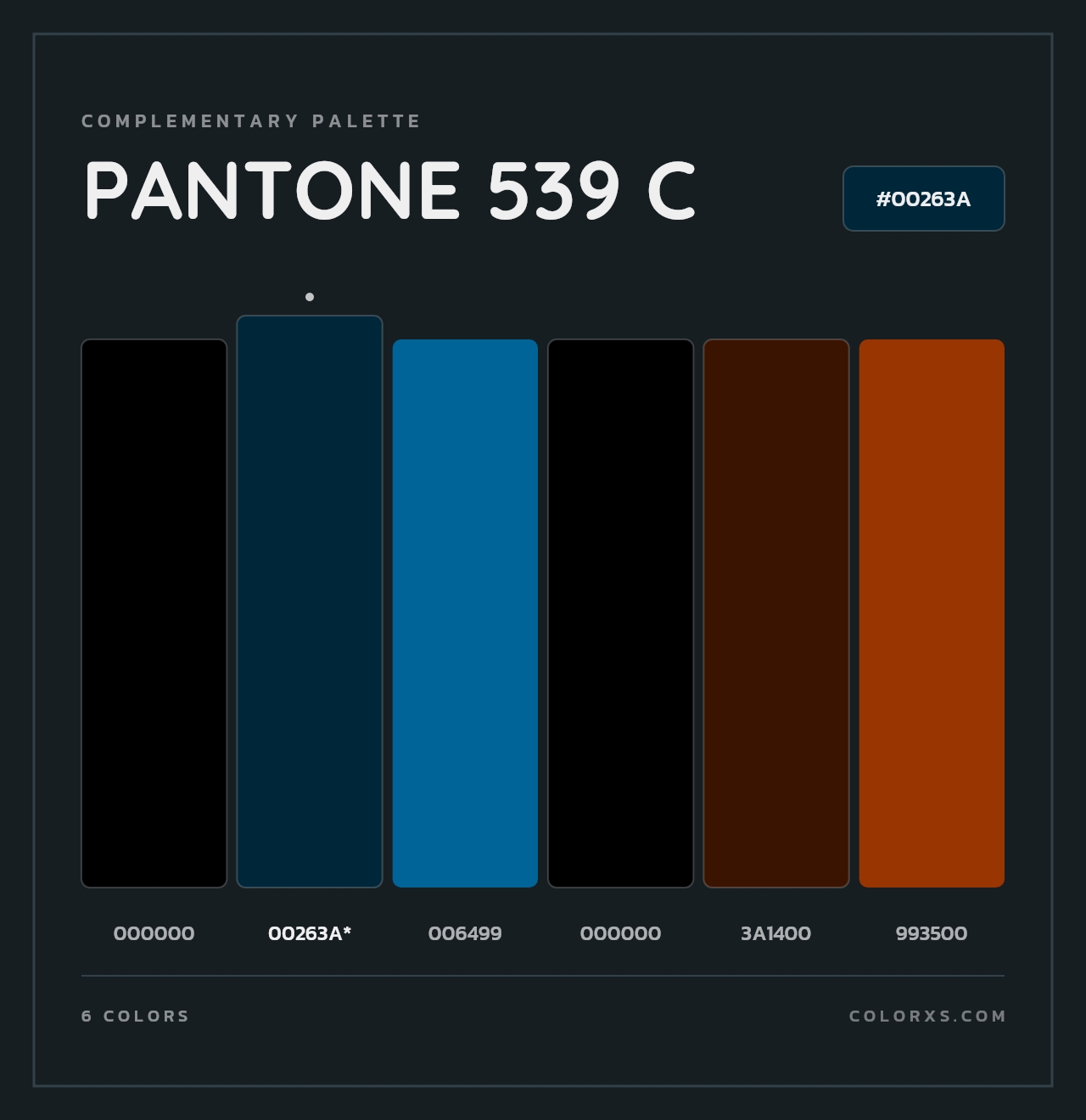 PANTONE 539 C - Complementary Color Palette