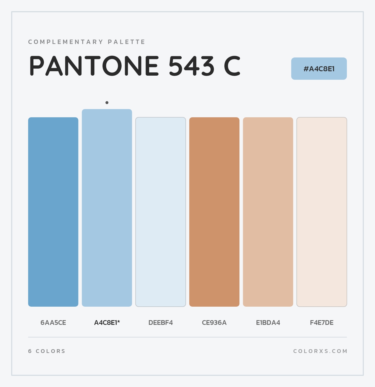 PANTONE 543 C - Complementary Color Palette