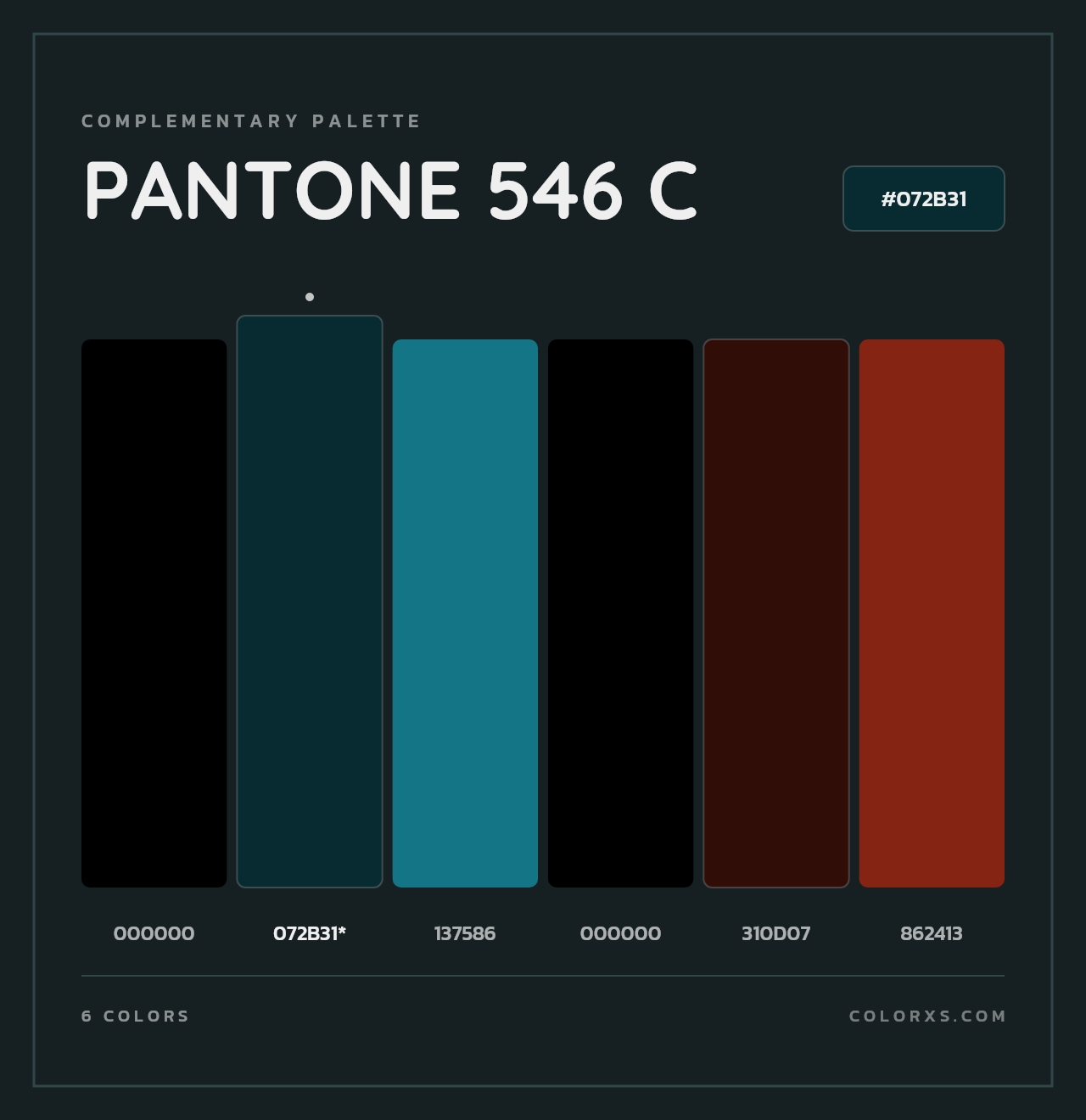 PANTONE 546 C - Complementary Color Palette