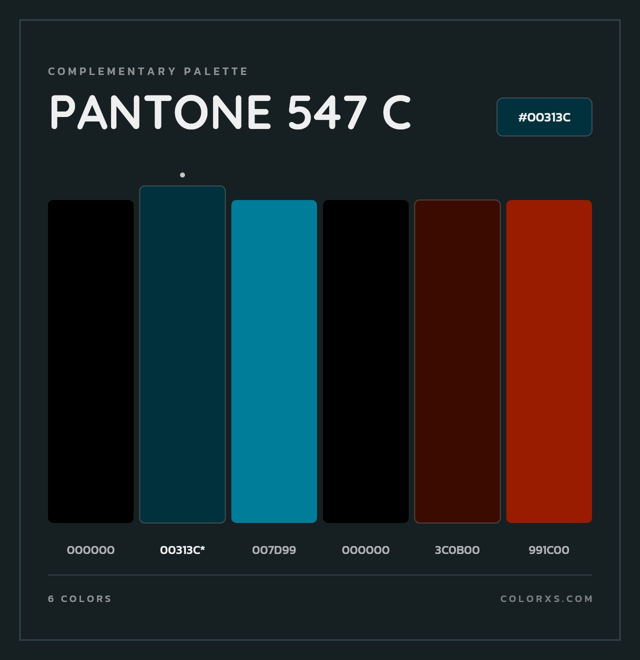 PANTONE 547 C - Complementary Color Palette