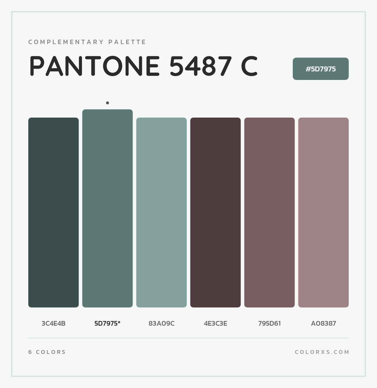 PANTONE 5487 C - Complementary Color Palette