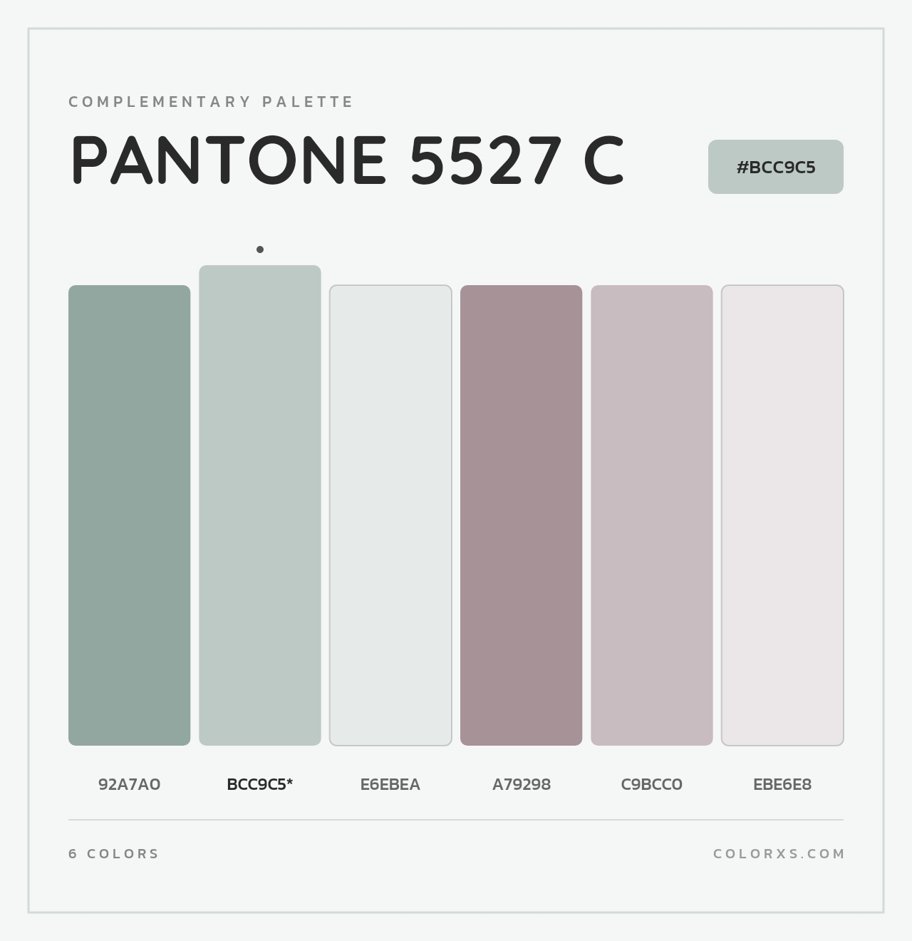 PANTONE 5527 C - Complementary Color Palette