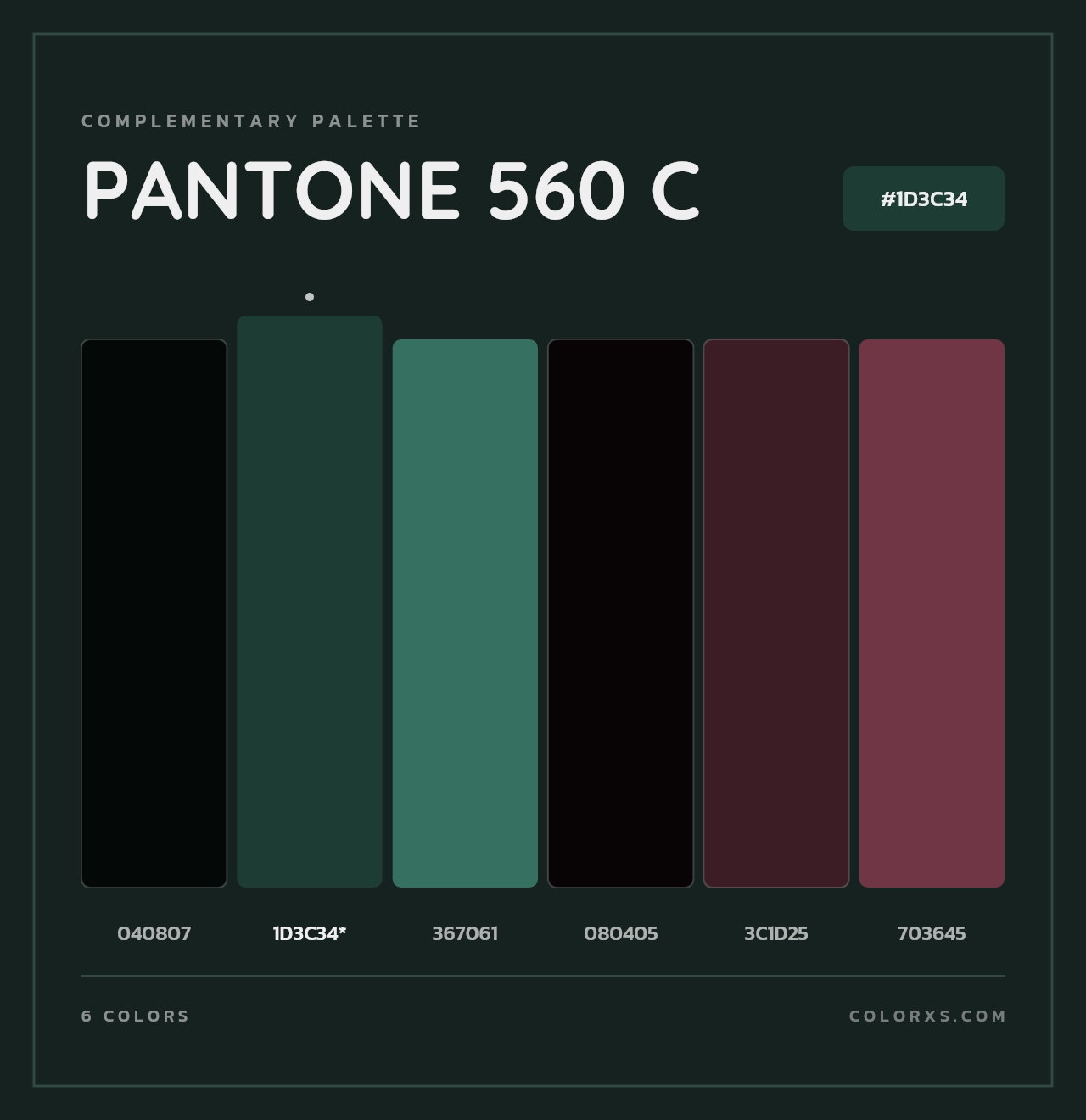 PANTONE 560 C - Complementary Color Palette