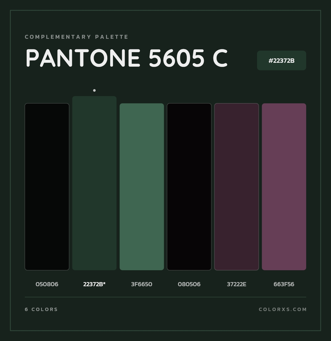 PANTONE 5605 C - Complementary Color Palette