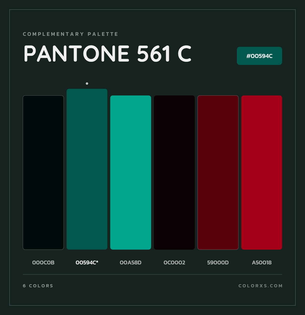 PANTONE 561 C - Complementary Color Palette