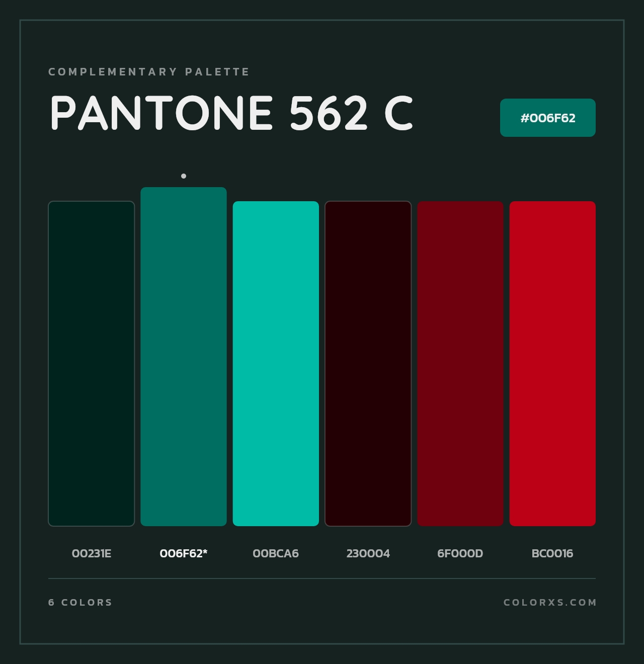 PANTONE 562 C - Complementary Color Palette