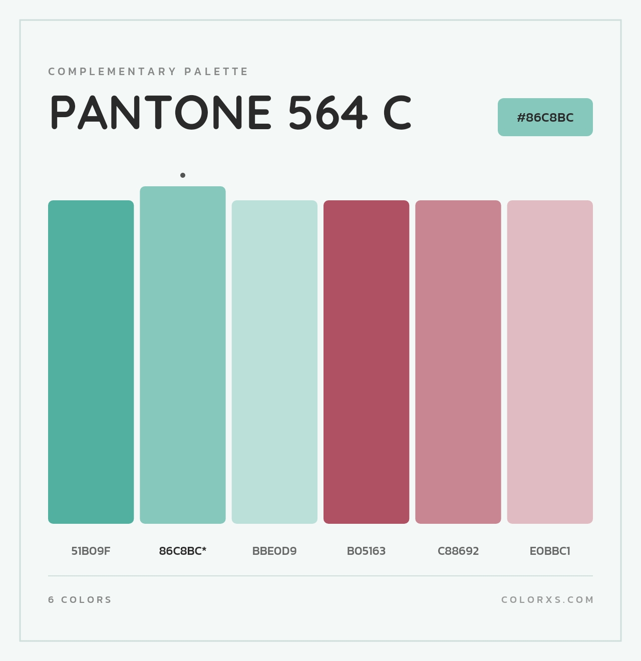 PANTONE 564 C - Complementary Color Palette