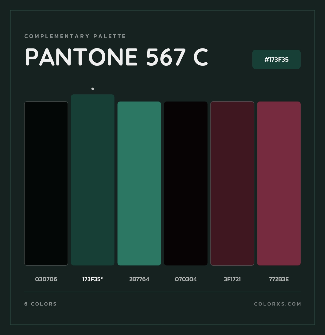 PANTONE 567 C - Complementary Color Palette