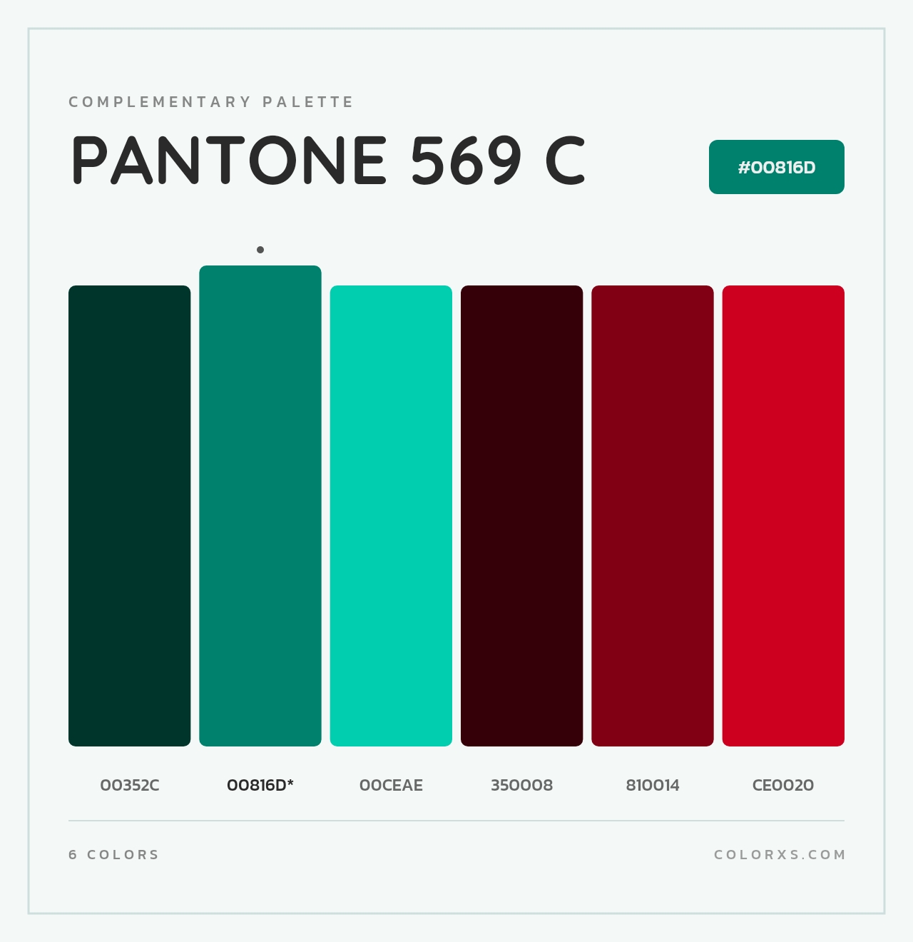 PANTONE 569 C - Complementary Color Palette