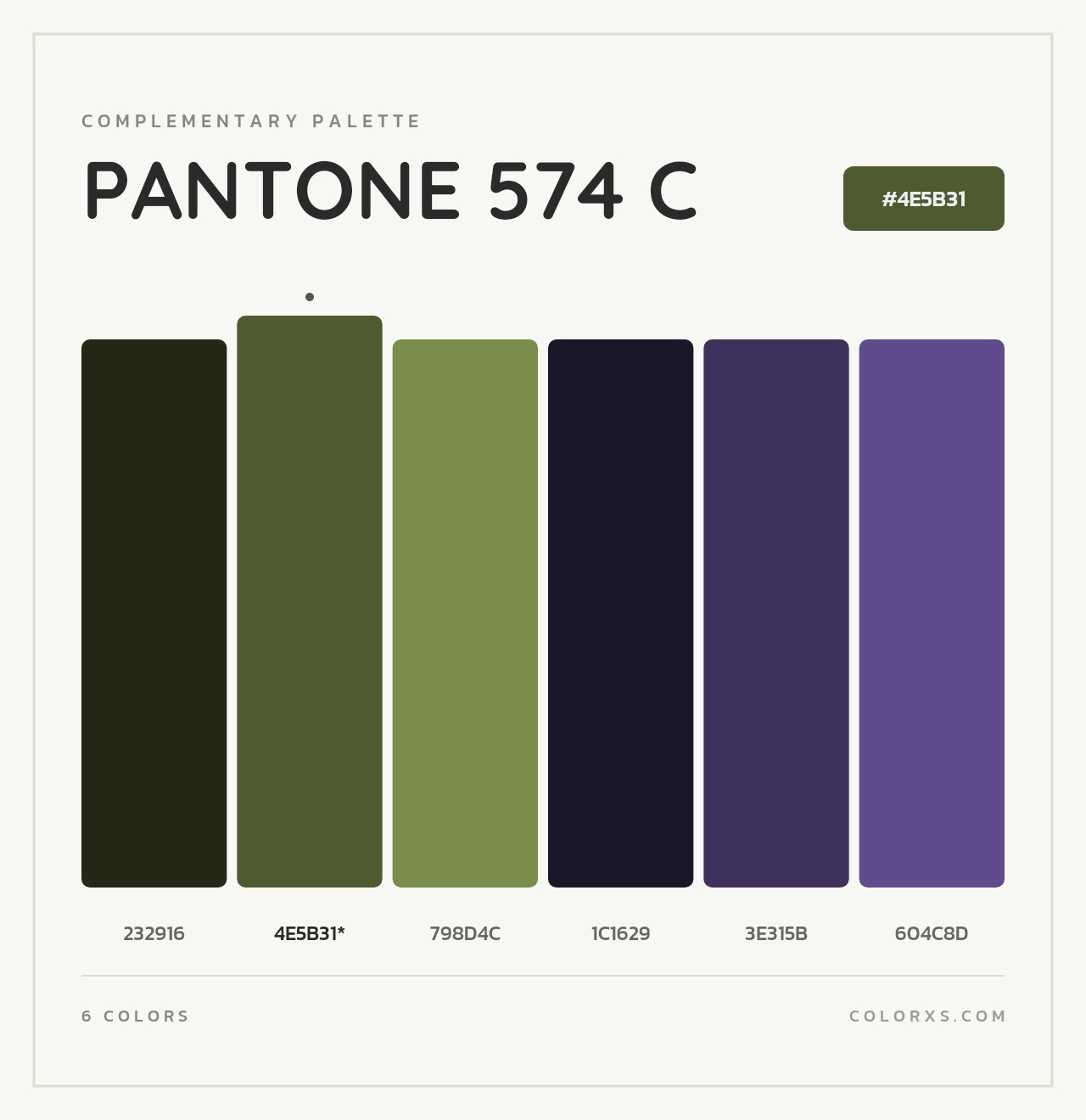 PANTONE 574 C - Complementary Color Palette
