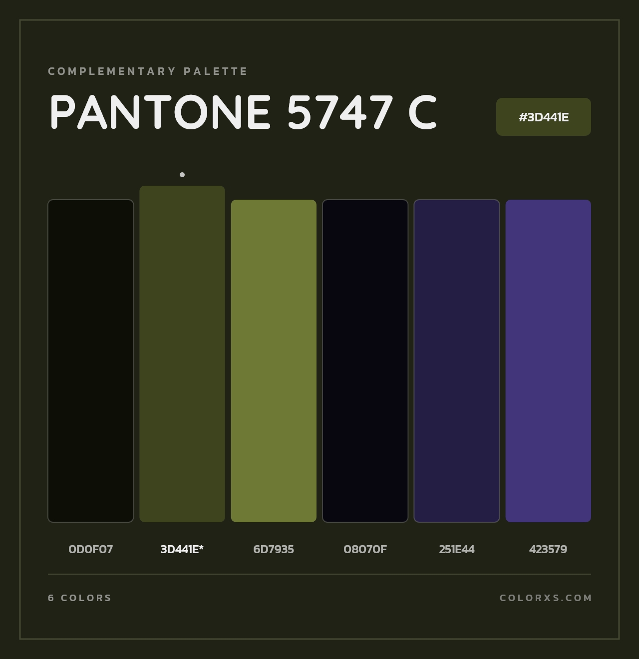 PANTONE 5747 C - Complementary Color Palette