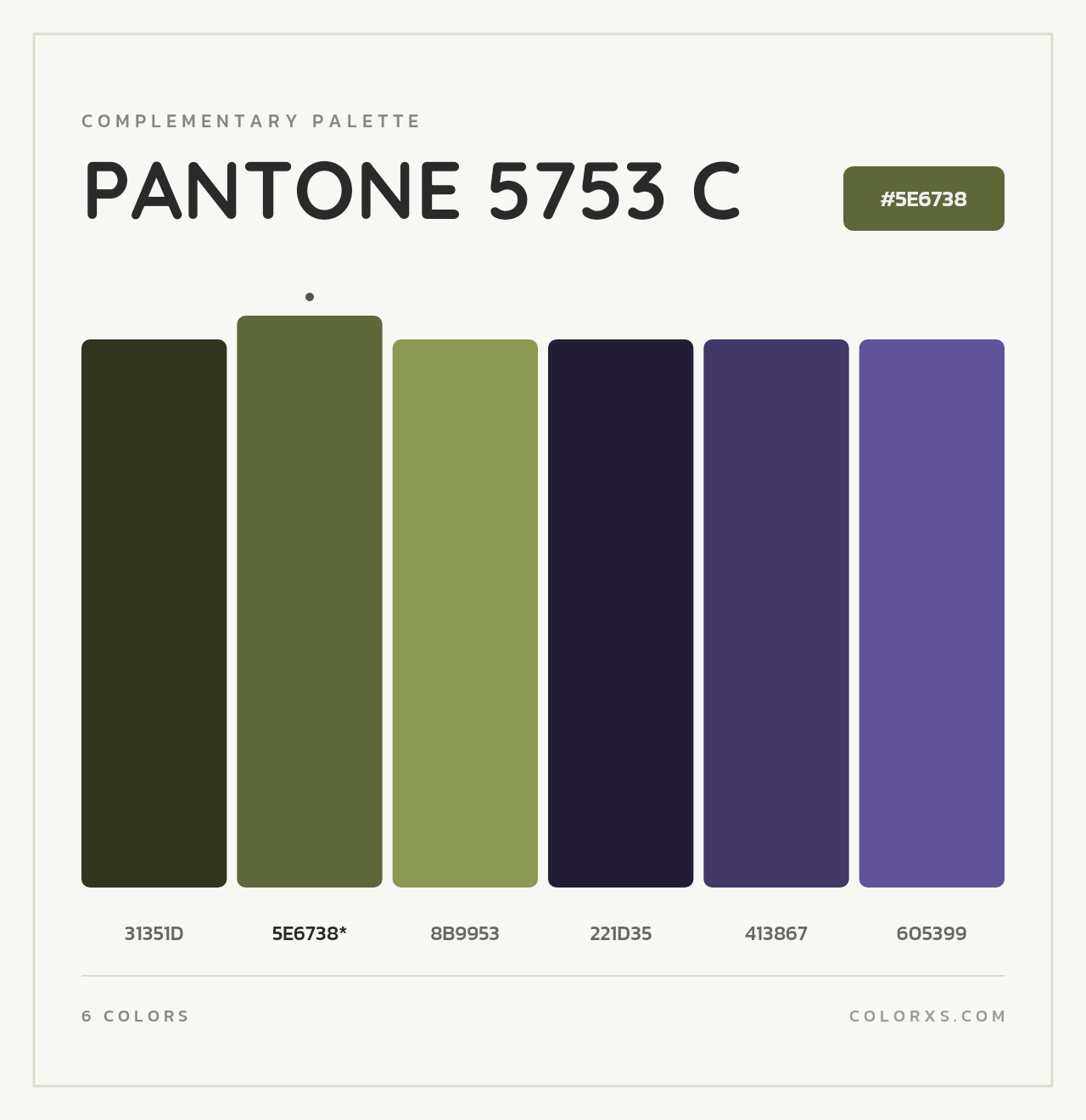 PANTONE 5753 C - Complementary Color Palette